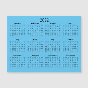 Invitation Magnétique Calendrier Mini magnétique 2022 d'invitation
