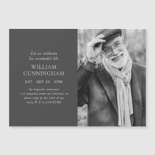 Invitation Magnétique Célébrez Sa Vie Moderne Simple Minimaliste Photo