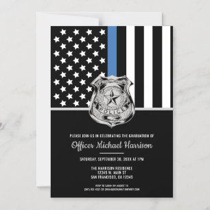 Invitation Magnétique Cérémonie de remise des diplômes de la police Drap