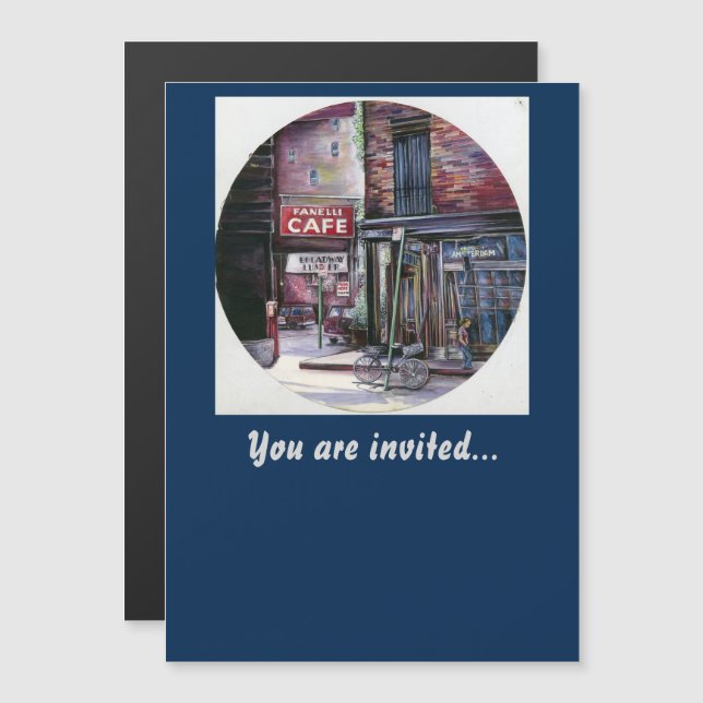 Invitation Magnétique Charme de Fanelli, New York (Devant / Derrière)
