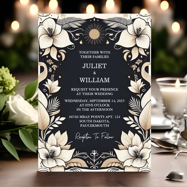 Invitation Magnétique Chez Simple Traditionnel Mariage Vow Renouvellemen (Créateur téléchargé)