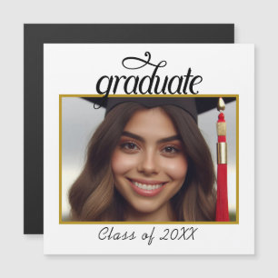 Invitation Magnétique Classe d'année personnalisée pour photo de diplômé