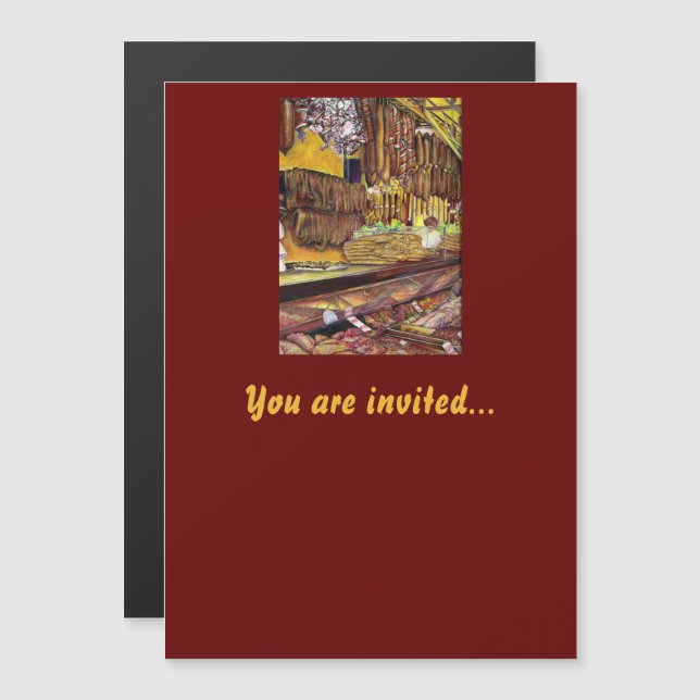 Invitation Magnétique Cochon, Budapest (Devant / Derrière)