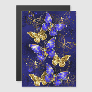 Invitation Magnétique Composition avec papillons Sapphire