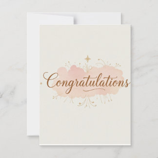 Invitation Magnétique Congratulations Card – Simple & Elegant Greeting