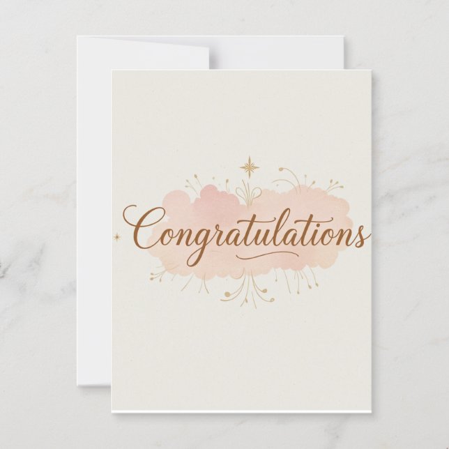 Invitation Magnétique Congratulations Card – Simple & Elegant Greeting  (Recto)