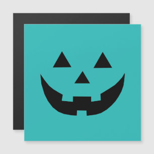 Invitation Magnétique Cute turquoise Jack-o'-lantern drôle Halloween