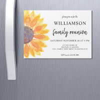 Invitation magnétique de la réunion familiale flor