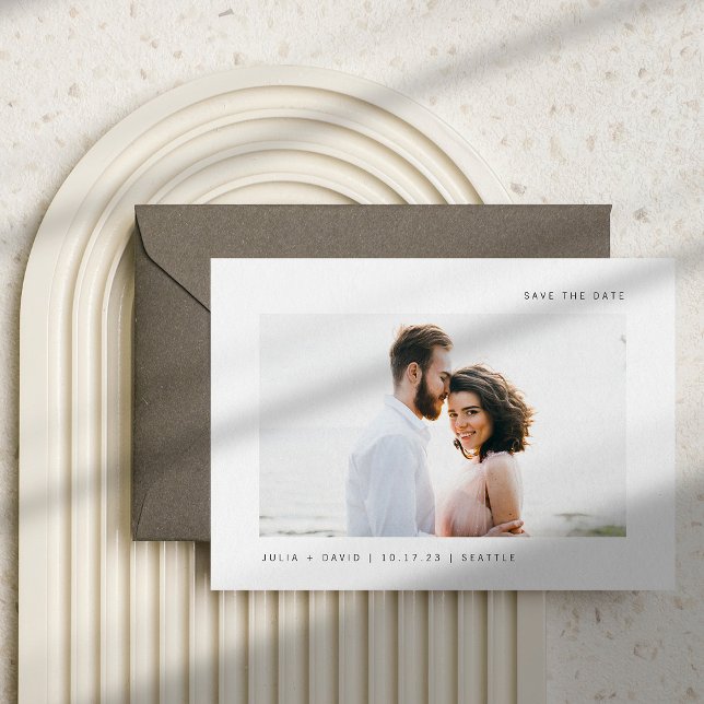 Invitation Magnétique Des souhaits simples | Mariage Photo Enregistrer L (Créateur téléchargé)