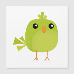Invitation Magnétique Dessin d'oiseau vert