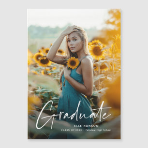 Invitation Magnétique Diplôme de la photographie de script moderne