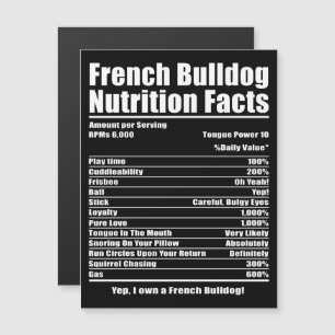Invitation Magnétique Don de chien French Bulldog Nutrition Facts