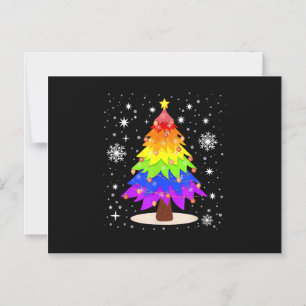 Invitation Magnétique Drapeau LGBT Sapin de Noël Joyeux Noël Gay LGBT 