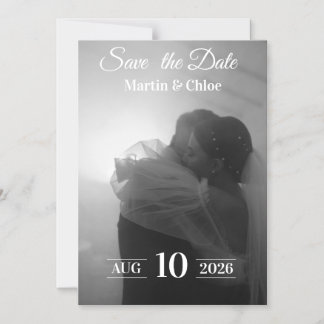 Invitation Magnétique Elegant Minimalist Save the Date Card