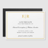 Élégant Monogramme Or Mariage formel Enregistrer l