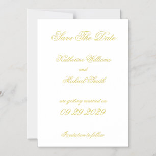 Invitation Magnétique Élégant Script Île Citron Mariage Économisez la Da