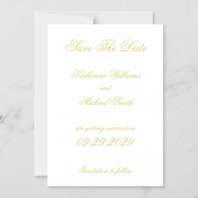 Invitation Magnétique Elegant Script Island Citrus Wedding Save The Date (Recto)