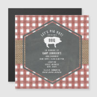 En vichy rouge Cochon Burlap Anniversaire Bbq