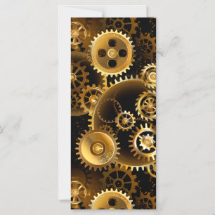 Invitation Magnétique Engrenages en laiton Steampunk sans soudure