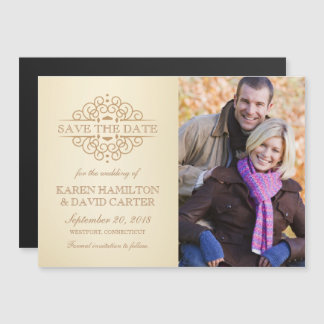 Invitation Magnétique Enregistrer la photo du Fiançailles des défilés Vi