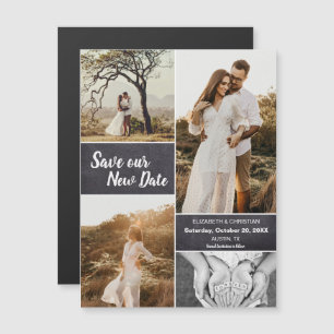 Invitation Magnétique Enregistrer notre nouvelle date Photo Mariage Chan