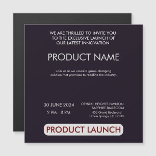 Invitation Magnétique Événement de lancement de produit personnalisable,