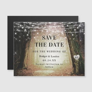 Invitation Magnétique Fairytale Enchanted Forest Golden Enregistrer La D