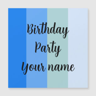Invitation Magnétique Fête d'anniversaire