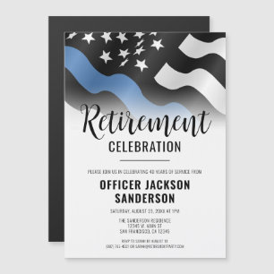 Invitation Magnétique Fête de retraite du département de police de la fo