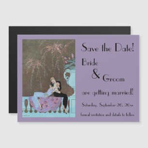 Invitation Magnétique Feu d'artifice Art Déco vintage Mariage Enregistre