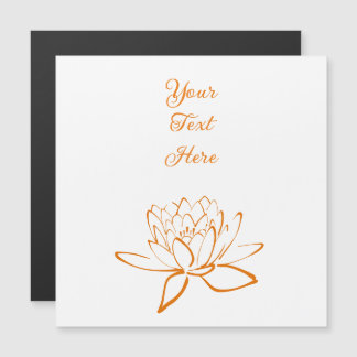 Invitation Magnétique Fleur de Lotus Élégante Personnalisée
