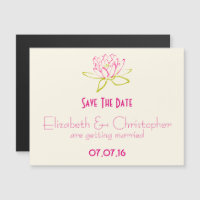 Fleur de Lotus / Nénuphar Enregistrer la Date