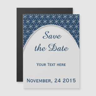 Invitation Magnétique Fleur de vie - motif argent + votre backgr.