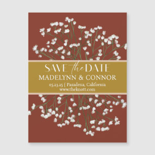 Invitation Magnétique Fleurs de terrain en terre cuite Mariage Enregistr