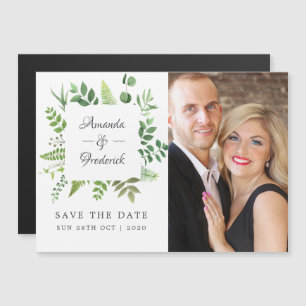 Invitation Magnétique Forêt forestière Groenland Mariage Sauvez la date