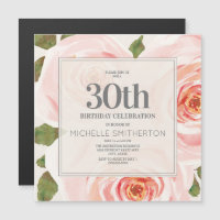 Fuchsia Aquarelle Florale 30e Anniversaire