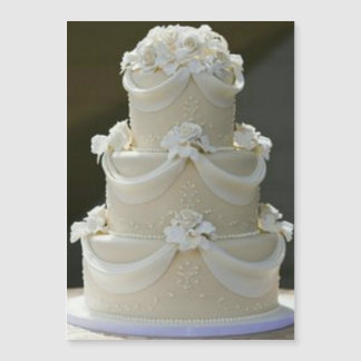 Invitation Magnétique Gâteau de mariage à la date d'épargne 