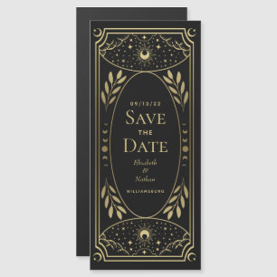 Invitation Magnétique Gold Elegant Mystical Tarot Card Enregistrer la da