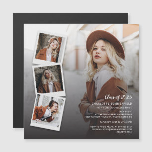 Invitation Magnétique Graduation 2025 Photos Open House Party