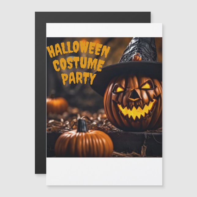 Invitation Magnétique Halloween (Devant / Derrière)