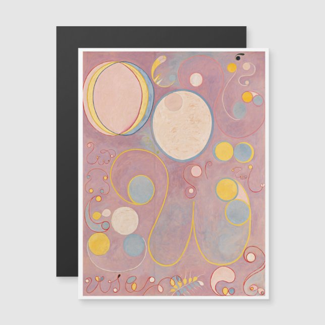 Invitation Magnétique Hilma Af Klint, Le Dix Plus Grand No8, Art Abstrai (Devant / Derrière)