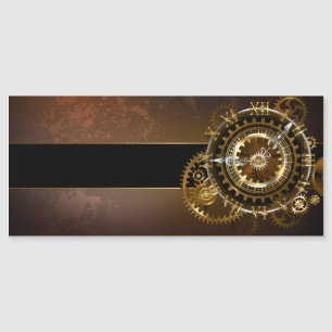 Invitation Magnétique Horloge Steampunk avec des engrenages anciens