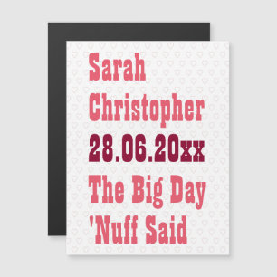 Invitation Magnétique Humour amusant Rustic Custom Wedding Enregistrer l