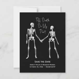 Invitation Magnétique Jusqu'À La Mort Faisons-Nous Partie Squelette Noir