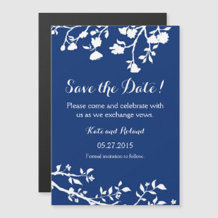 Invitation Magnétique La Fleur Bleue Blanche De La Marine Sauvez Le Magn