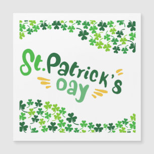 Invitation Magnétique la Saint-Patrick,Trèfle,Irlandais 