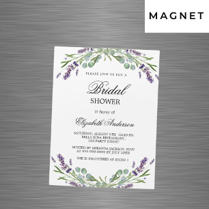 Invitation Magnétique Lavande de douche nuptiale violet luxe verdure