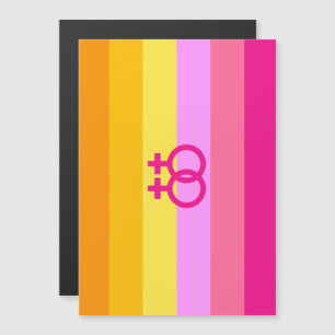 Invitation Magnétique Lesbienne Dawn Pride Femmes qui aiment les femmes