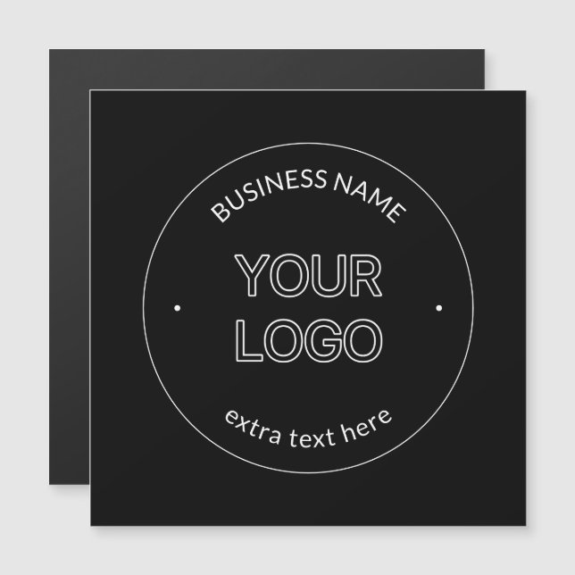 Invitation Magnétique Logo modifiable Remplacement et nom de l'entrepris (Devant / Derrière)