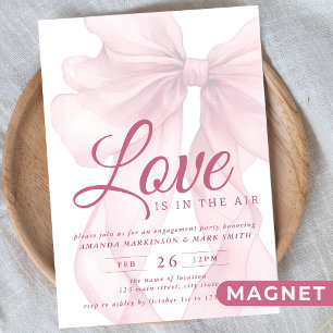 Invitation Magnétique Love Is In The Air Arc Mauve Fête de Fiançailles